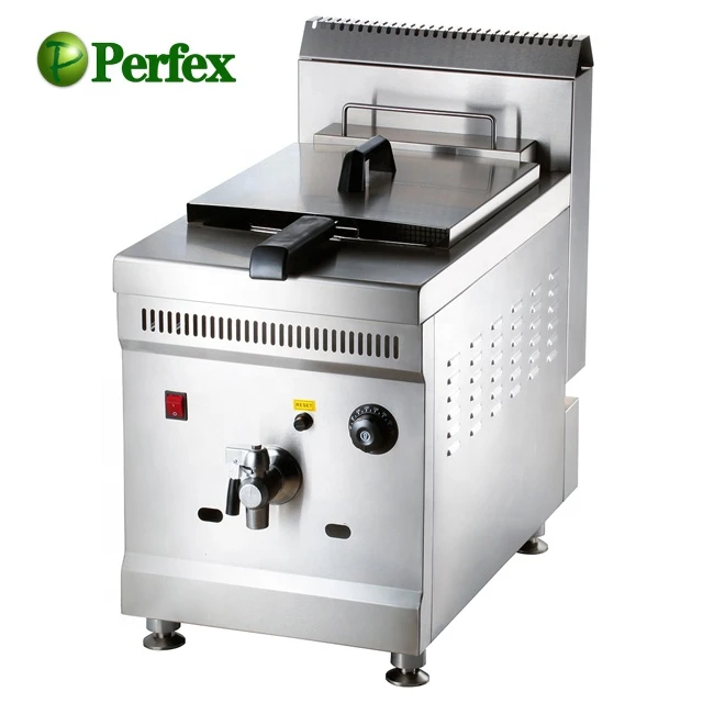 Perfex GF-182 deep fryer gas 2 basket commercial fryer machine commercial gas fryer