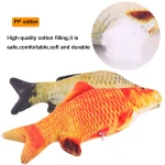 Pet Cat ChewToy ,Natural Cat Fishing Toy, Soft Interactive Funning Pet Cat Toy Fish
