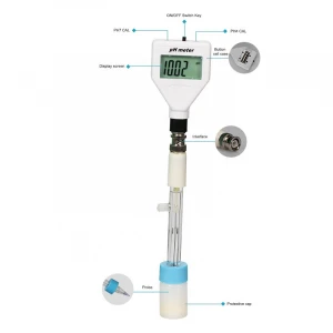 PH-98211 Multipurpose Water Quality Tester Digital PH Analyzer Replaceable Probe Pen Type PH Meter for Cheese Meat Soil