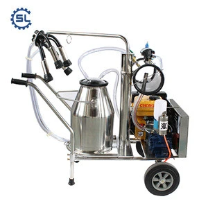 Piston pump electric driven single cow breast milking machine