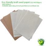 plant me 100% handmade original seed DIY crafting paper with wildflower seed 10 sheets