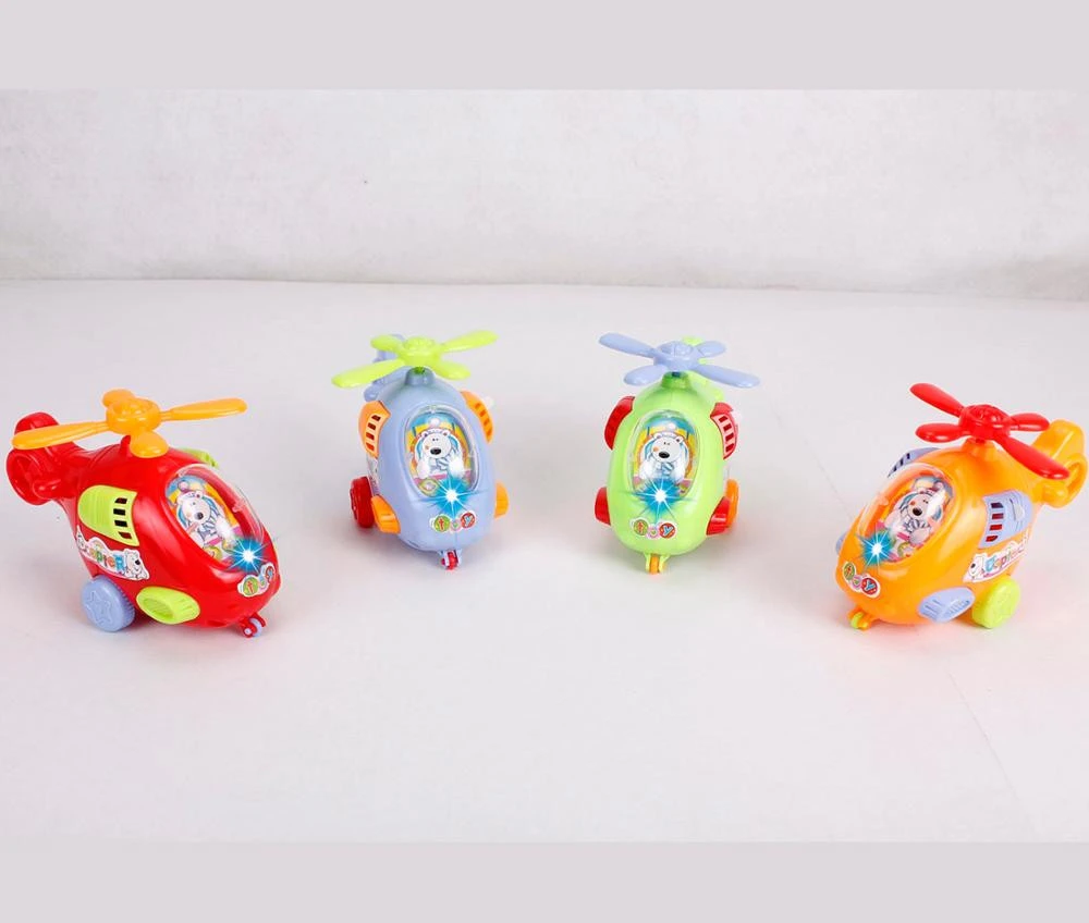 Plastic toy aircraft candy container pull string aircraft