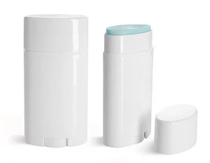 Plastic Tubes, .35 oz 1.76 oz 2.65 oz White Polypropylene Deodorant Tubes with Flat White Caps