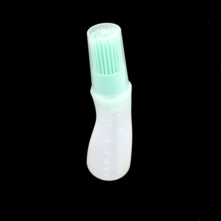 Popular camping barbecue cooking tool portable silicone cleaning bottle with container pot oil brush special for cooking oil