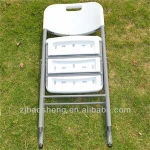 popular cheap durable lightweight white garden plastic folding chair beach chair(blow mould, HDPE, outdoor,banquet,camping)