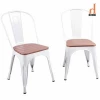 Popular Cheaper Price Commercial Furniture Industrial White metal dining chair