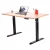 Import Popular Classic Office Furniture Black Modern Automatic Sit Stand Office Desk from China