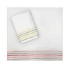popular design pop corn textured bath towel with colored stripes border