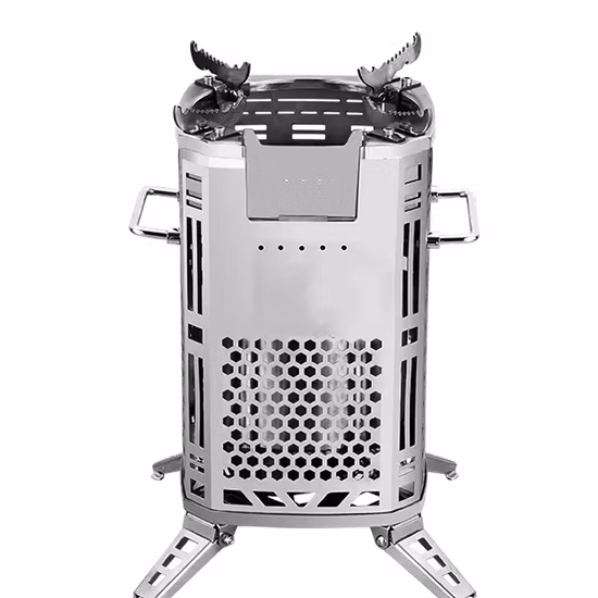 Portable Wood Pellet Stove with Fan for Camping
