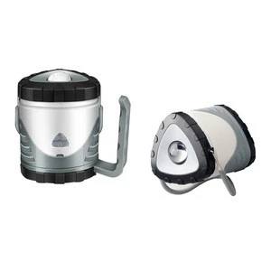 Potable Collapsible Waterproof Rechargeable COB Camping Lantern Light with USB powered by 18650 battery