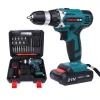 Power Tools Kit 21V Rechargeable Lithium Battery Cordless Electric Hand Drill Set Electric Power Drill