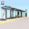 prefabricated outdoor bus stop advertisement light box smart bus shelter
