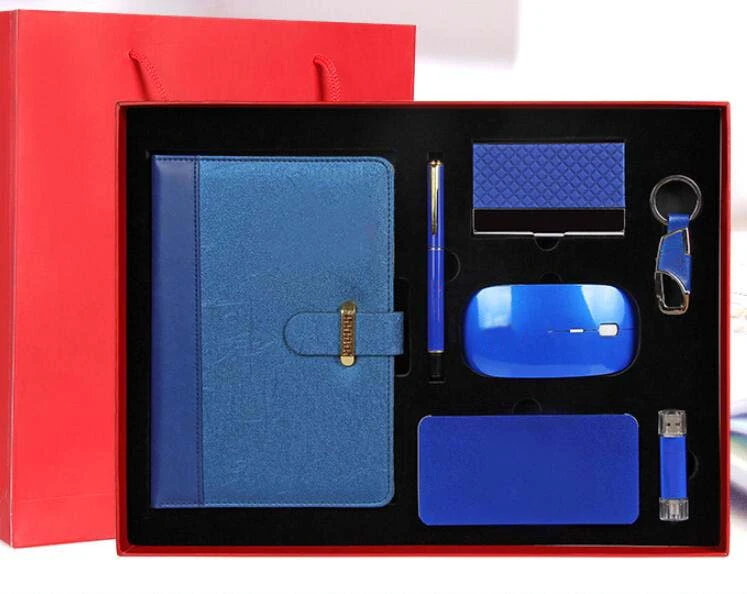 Premium Corporate Luxury Business Gift Set ( notebook +power bank + mouse)