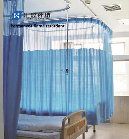 Privacy fire retardant partition medical cubical mesh disposable hospital curtain