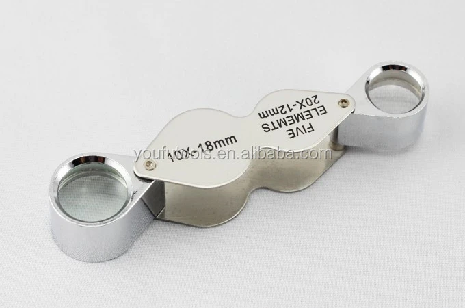 Professional Mini Jeweler&#x27;s Loupe 10X-18mm 20X-12mm Pocket Magnifier Jewelry Eye loupe Magnifying Glasses