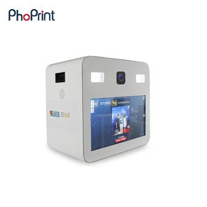 Professional slim compact photo booth machine with printer and camera