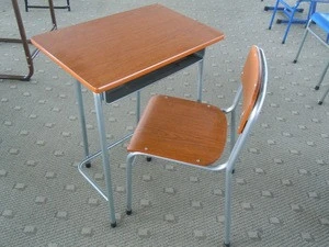 Promotion !!!SF-1024, Most Cheapest And Popular Also With Fire-proof board top single student table and chair set