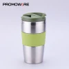 Promotional Drinkware 14oz 400ml Tumbler Double Walled Metal Drinking Tumbler with Rubber Band TMSS0217
