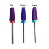 Purple Tungsten Carbide Nail Drill Bit 5 In 1 Tapered Drills Milling for Manicure Remove Gel Acylics Nails Accessories Tools