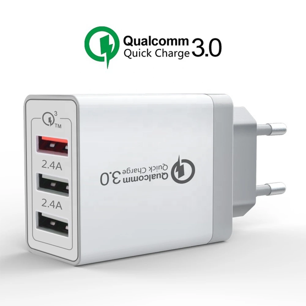QC 3.0 Wall Charger With 3 USB Ports Quick Charger Adapter