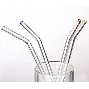 Quality Curving Glass Straw Heat-resistant Pub&amp;Bar Accessories