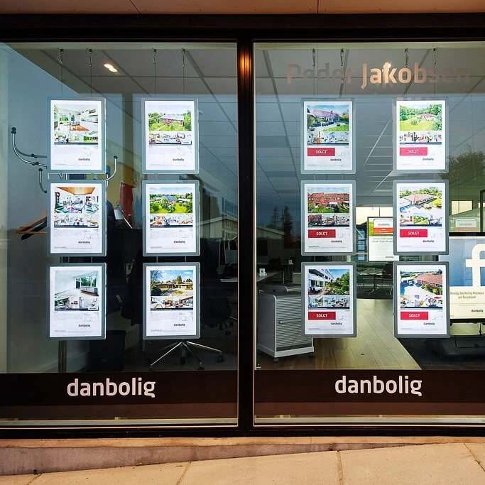 Real Estate Agent Cable Advertising Light Box Signs