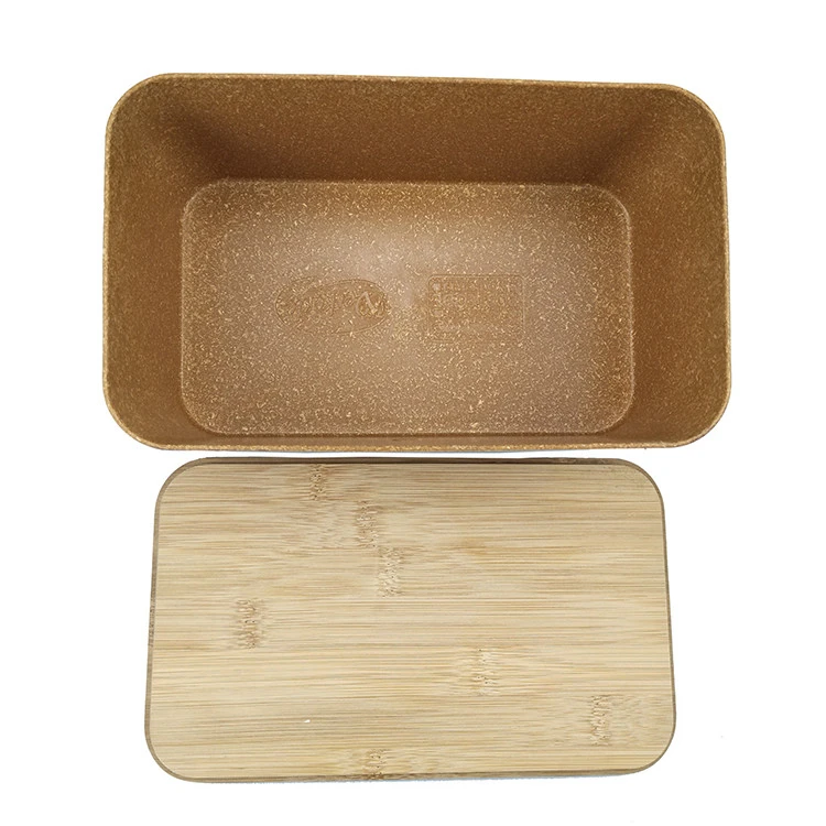 rectangular dinner sets Bamboo Fiber Bento Lunch Box