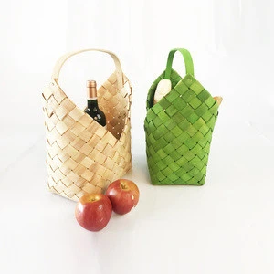 Renel Wooden Basket Storage  Luxury Shopping Basket
