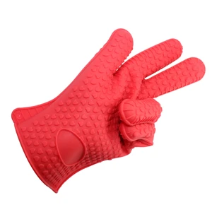Reusable Heat Resistant Oven Mitt Cleaning Long insulation Household Multifunctional Kitchen Cooking Silicone BBQ Hand Gloves