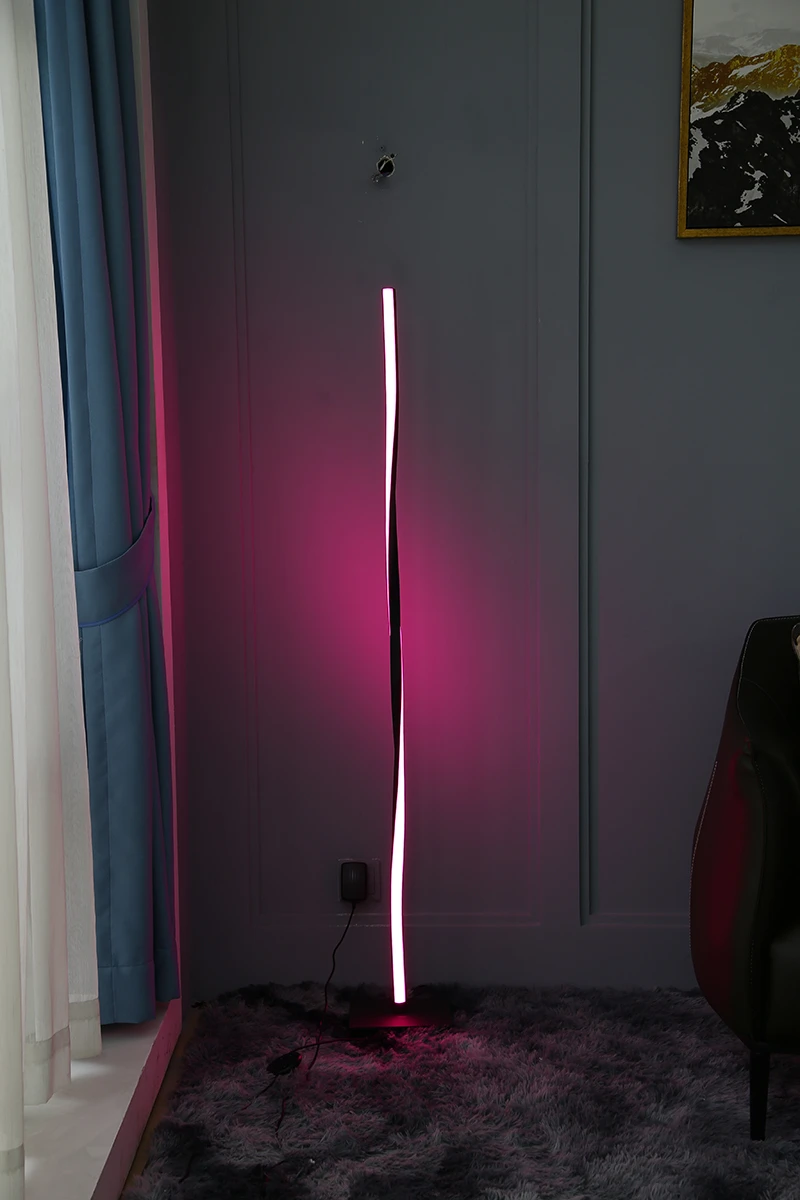 RGB Floor Light Twisted Corner light sitting room study