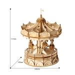 Romantic Gift TG404 Merry-Go-Round 3D DIY Wooden Puzzle