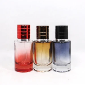 Round Empty Clear Fragrance Perfume Bottle 100ml 30ml 50ml  Spray Glass Bottles