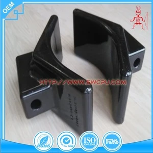 Round solid recycled rubber mounting block