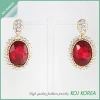 Ruby&crystal color stone dangle earrings/ south korea wholesale