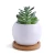 Import Sale Round pots Indoor small succulent pots with Bamboo Tray from China