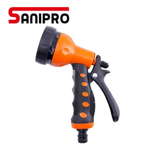 Sanipro Garden Hose Nozzle Spray Adjustable Metal Water Jet Hose Sprayer Hand Water Gun Grip Trigger Garden Tools Car Washing