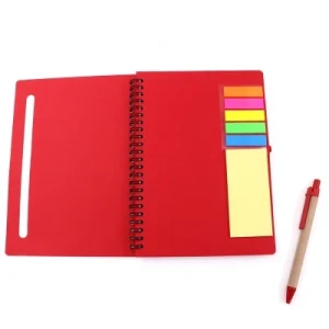 School Exercise Book A5 Notebook Small Size Cheap Bulk Lined Notepad with Colored Stick Note