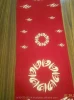Screen printed wedding table runner on hand woven cotton