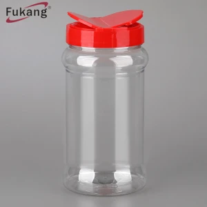 Seasoning Storage Box Spice Jar Shaker Custom Pet Plastic Transparent Salt Condiment Bottle Cruet Kitchen Pepper Jar