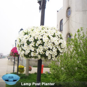 self watering pot hanging flower pot vertical gardening lamp post planter