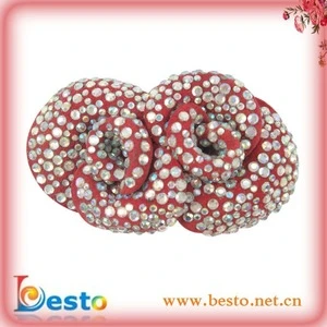 SF0195 New design ladies red leaher shoe part for decoration