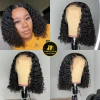 Short Deep Curly Lace Front Wigs,Human Hair Lace Front Wigs Pre Plucked With Baby Hair,Wholesale Remy Hair Lace Front Wig Vendor