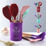 Silicone Turner Soup Spoon Spatula Brush Scraper Pasta Server Egg Beater Kitchen Cooking Tools Kitchenware