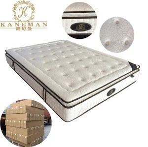 Sleepwell queen size 10inch luxury natural latex foam encased pocket spring mattress from china manufacturer