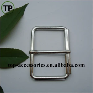slide alloy silver metal belt buckle with pin for garment/luggage accessories