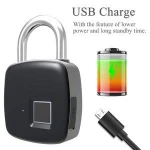 Smart Fingerprint Padlock Biometric P3 Waterproof Lock with FingerPrint Security Touch Keyless Lock for Suitcase, Cabinet Box