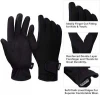 Smart Touch Plain Black Duty Horse Racing Riding Running Sports Grip Hand Gloves with Touch Screen