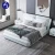 Import Solid Wood Bed Storage blue leather upholstered beds hotel apartment bedroom furniture sets leather double king size bed frame from China