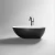 Import Spa Tub Soaking Black Freestanding Big Adult Folding Marble One Piece Artificial Stone Bathtub from China