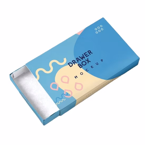 Custom Brand Logo Printed Rigid Paper Cardboard Drawer Sliding Packaging Box